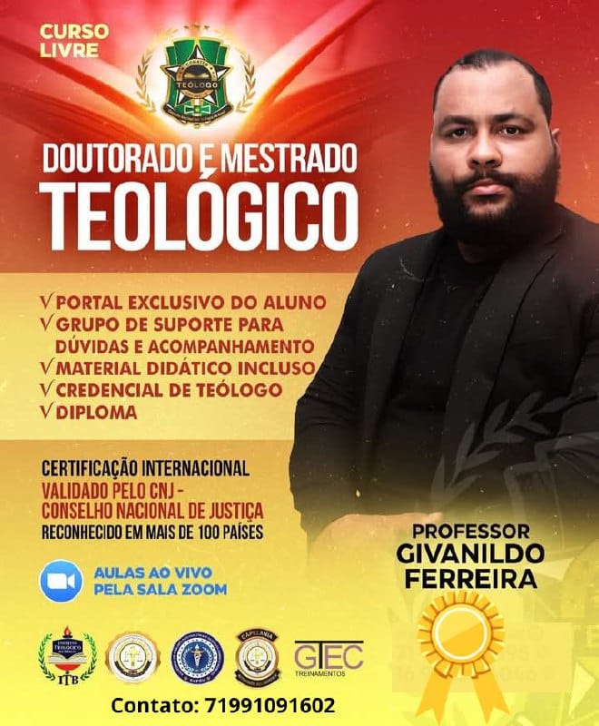 CURSO TEOLÓGICO RECONHECIDO PELO CNJ