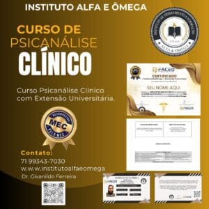 Curso Extensão Universitária Psicanálise Clínico -Reconhecido pelo MEC