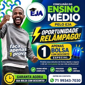 CONCLUSÃO DO ENSINO MÉDIO – EJA (UMA ÚNICA PROVA)